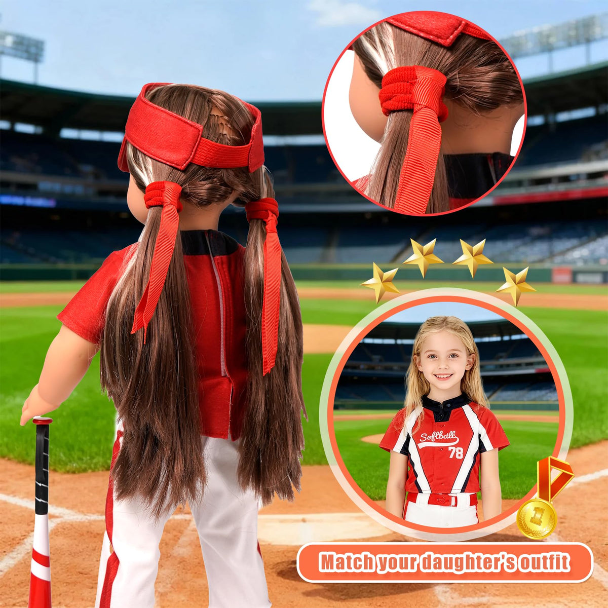ARTST socks and uniform details boost authentic sports styling for dolls.