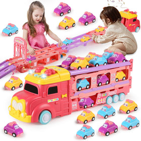 aruemp 12-in-1 Princess Carrier Truck side view for imaginative play and storage
