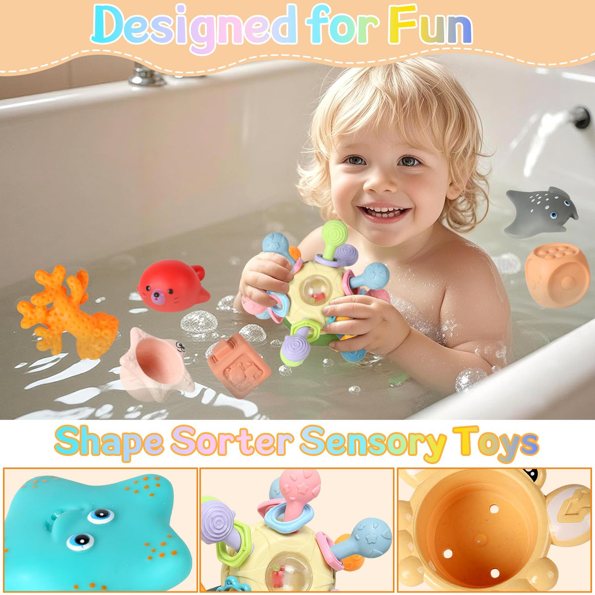 Aruemp stacking rings and cups promote fine motor skills and spatial awareness