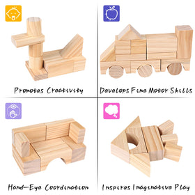 AryiHitt blocks feature smooth edges, ensuring safe, burr-free playtime for little hands.