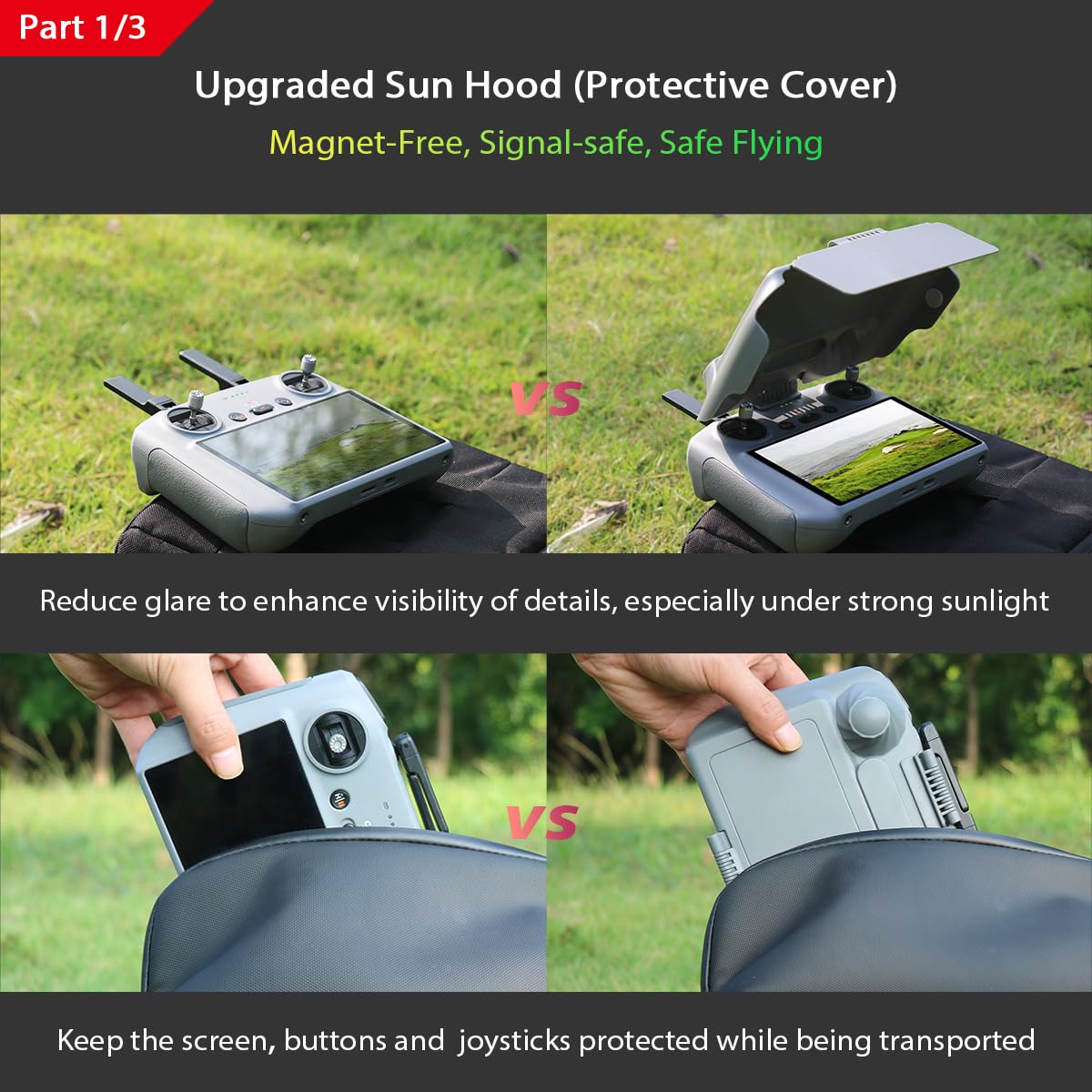 Arzroic RC 2 screen protector 9H resists scratches for outdoor use