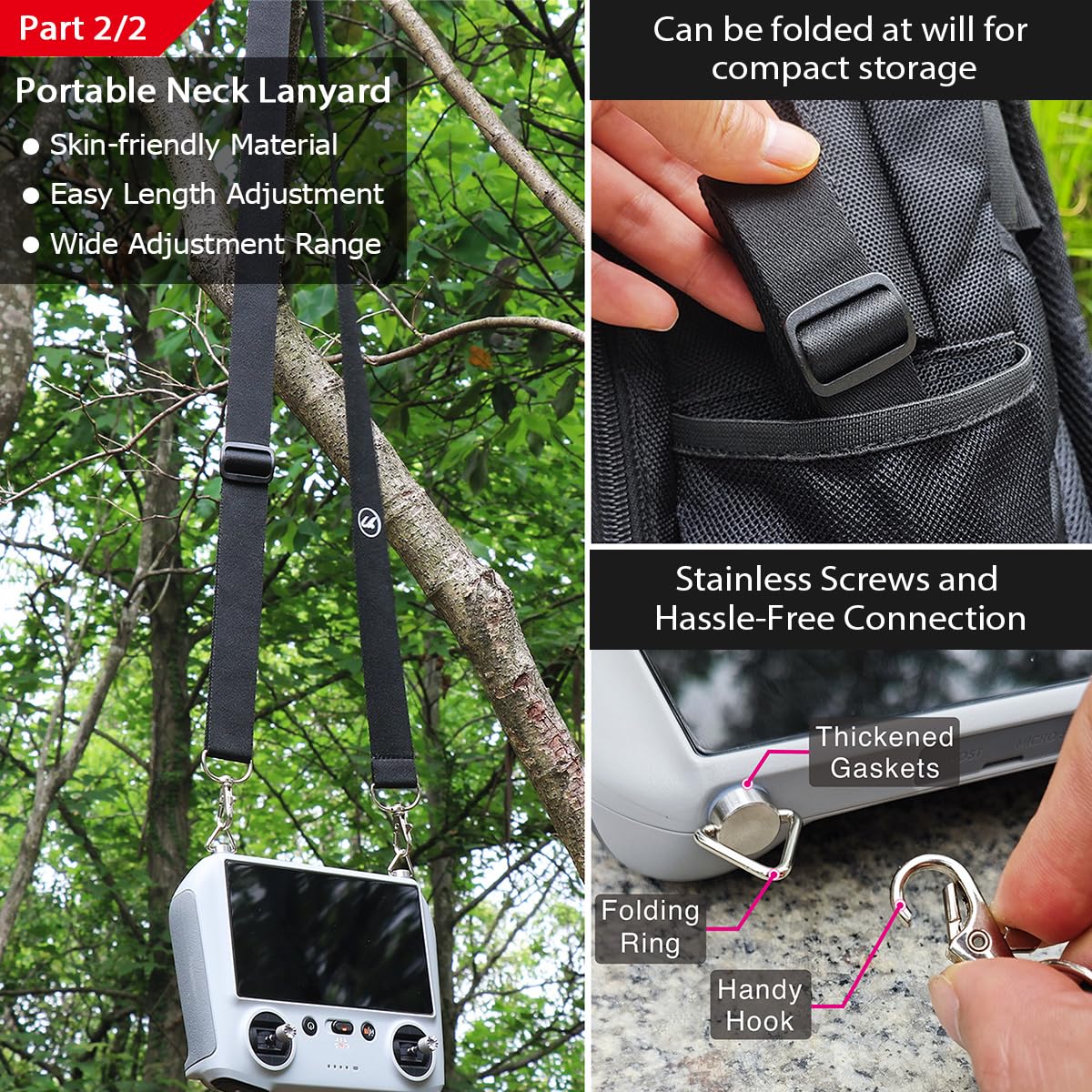 Arzroic thumb screws secure sun hood for quick setup.