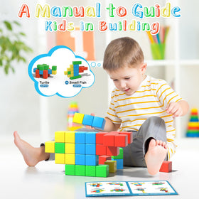 Asago magnetic blocks safe-durable design withstands drops during active play.