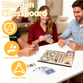 Asaint Cribbage Wars board in family room during game night.