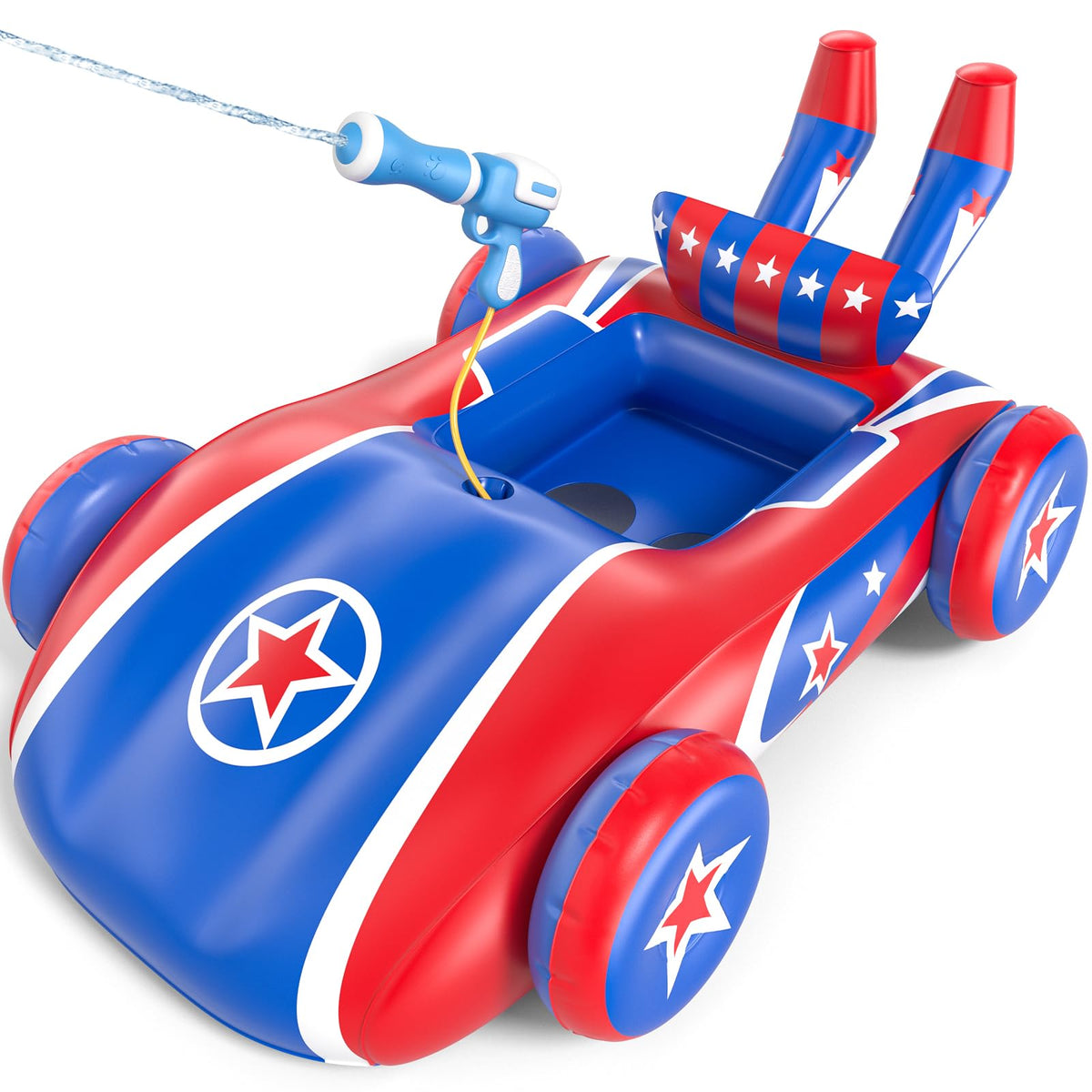 ASDGZD kids pool float with water gun car design for interactive play