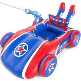 ASDGZD kids pool float with water gun car design for interactive play
