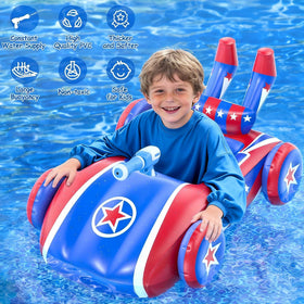 ASDGZD pool float side view with water gun for summer fun