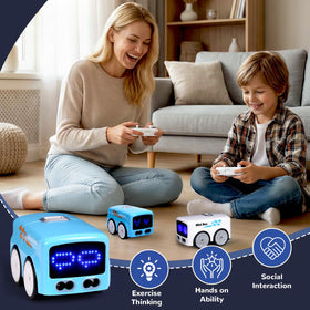 ASFHJP Magic Mini RC Bus 2.4GHz remote enables smooth multiplayer play.