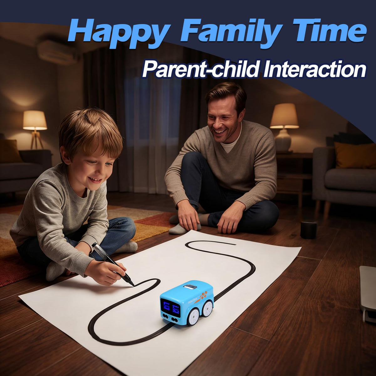 ASFHJP Magic Mini RC Bus battery-life indicates 60 minutes of fun.
