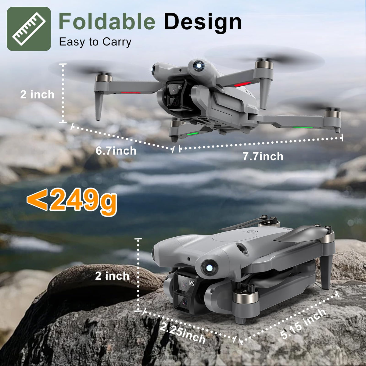 ASFSFQ PRO Drone kit includes bag and spare parts