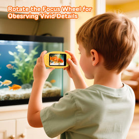 Ashfly 1000X digital microscope zoom control enabling easy focus for small hands.