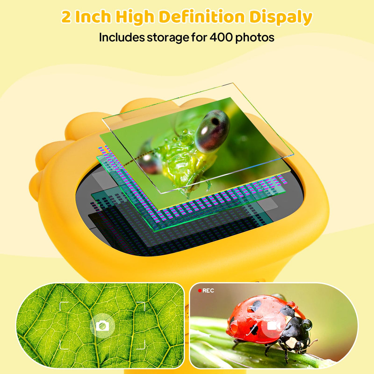 Ashfly 1000X pocket microscope shown with a 50 cm lanyard for outdoor use.