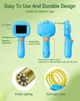 Ashfly Borescope Snake Camera IP67 waterproof lens for pond and tank exploration.