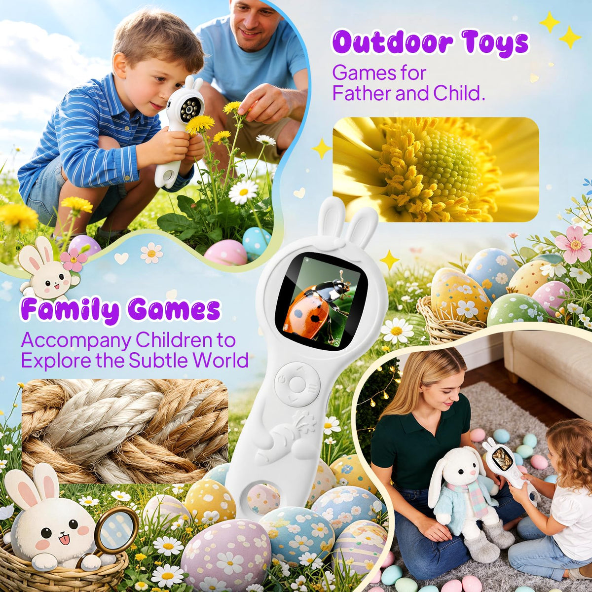 Ashfly fixed-focus lens, easy, intuitive for children ages five to ten.