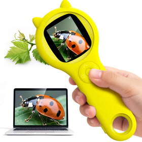 Ashfly handheld microscope with a 2-inch screen for real-time observations.