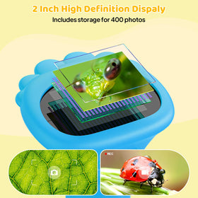 Ashfly Kids Microscope with LED light helps clear viewing in any lighting.