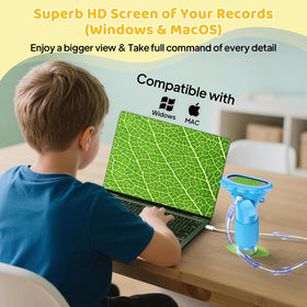 Ashfly Kids Microscope offers 10x–1000x magnification for insects and leaves.