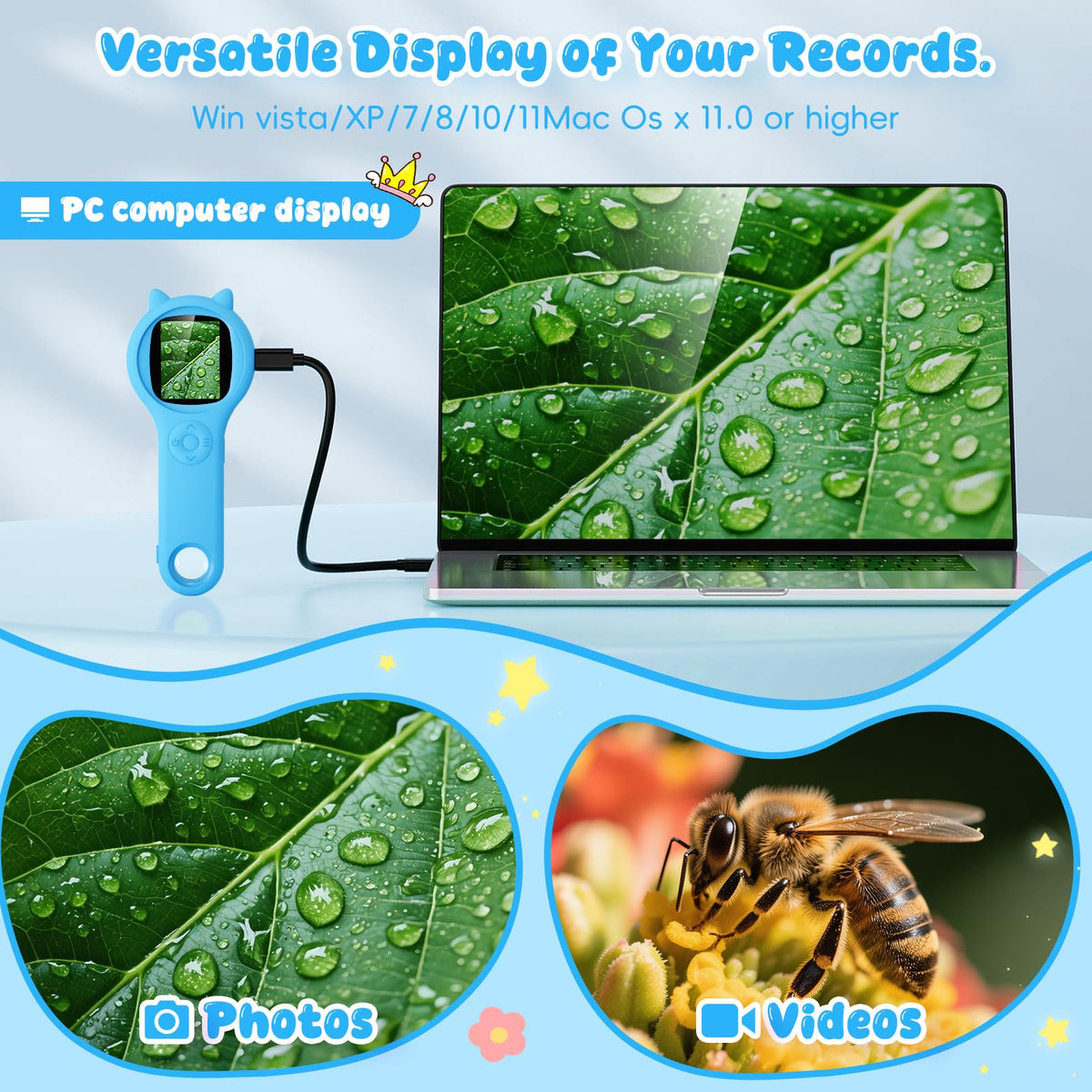 Ashfly enables photo and video capture of tiny samples for quick sharing.