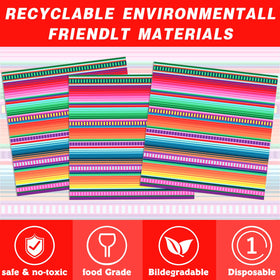 ASLERMURE serape fiesta napkins 6.5-inch absorb salsa spills.