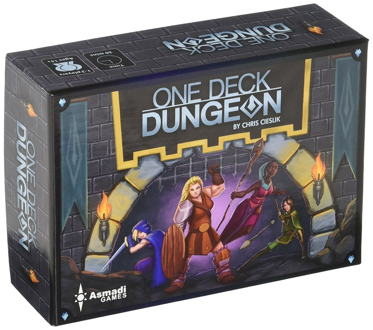 Asmadi Games One Deck Dungeon cover art ready for a quick dungeon night.