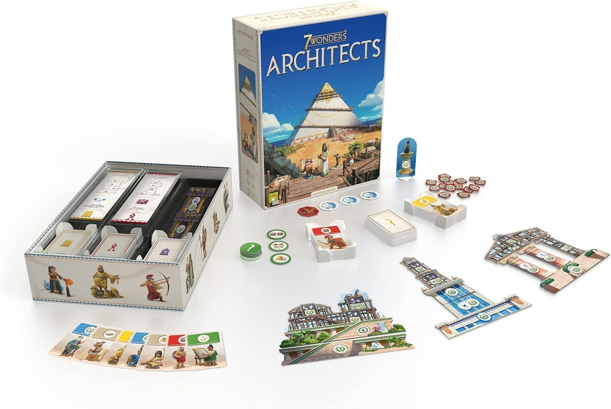 Asmodee 7 Wonders Architects — face-up decks on the table encourage open drafting and interaction.