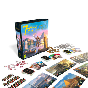 Asmodee 7 Wonders wonder board highlighting architectural ambition and long-term planning