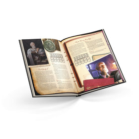 Asmodee Arkham Core Rulebook interior art enhances atmosphere for storytelling