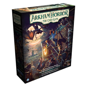 Asmodee Arkham Horror Chapter Two Core Set cover; investigators gearing up for cooperative mystery.