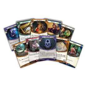 Asmodee Arkham Horror Chapter Two Core Set image of investigators in action during play.