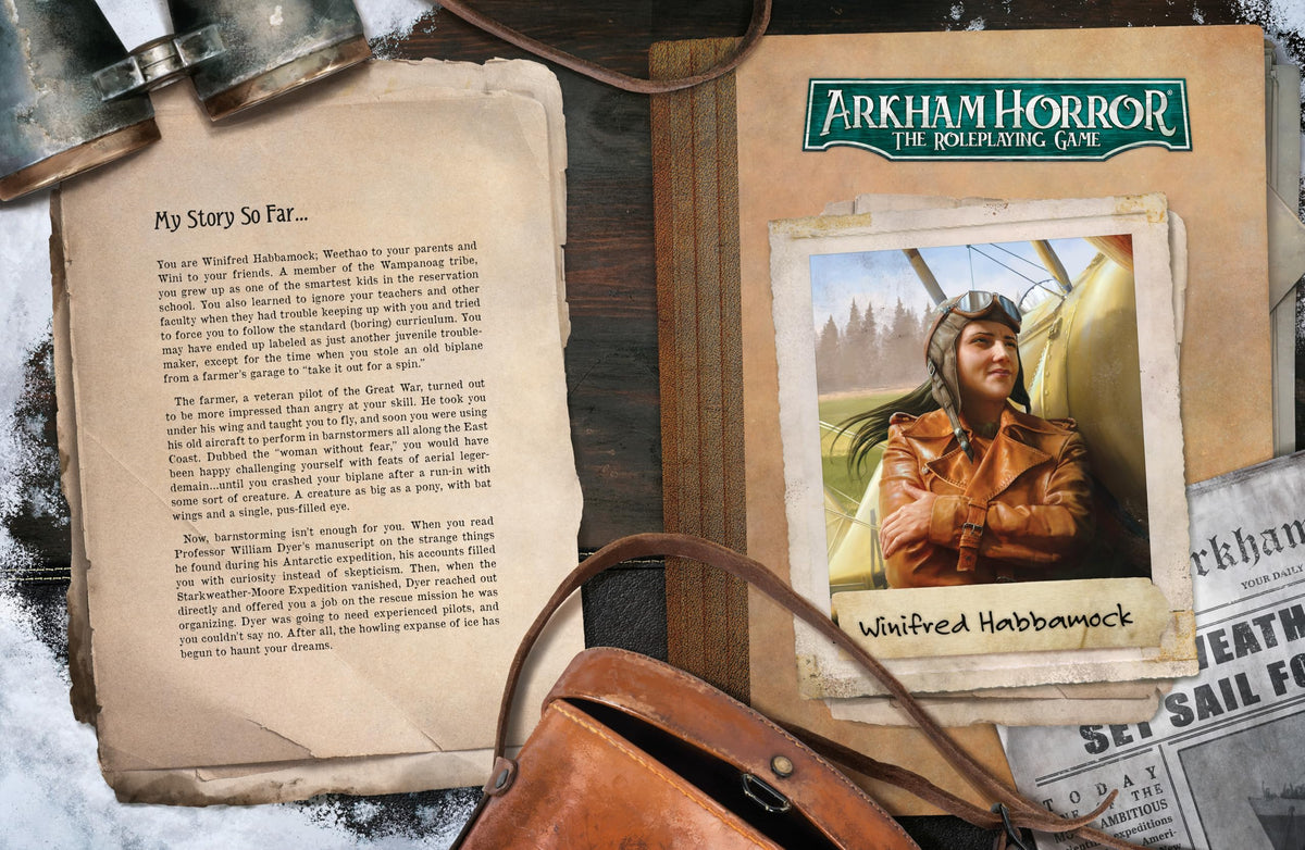 Asmodee Arkham Terra Antarctica NPC cards track investigators and relationships.