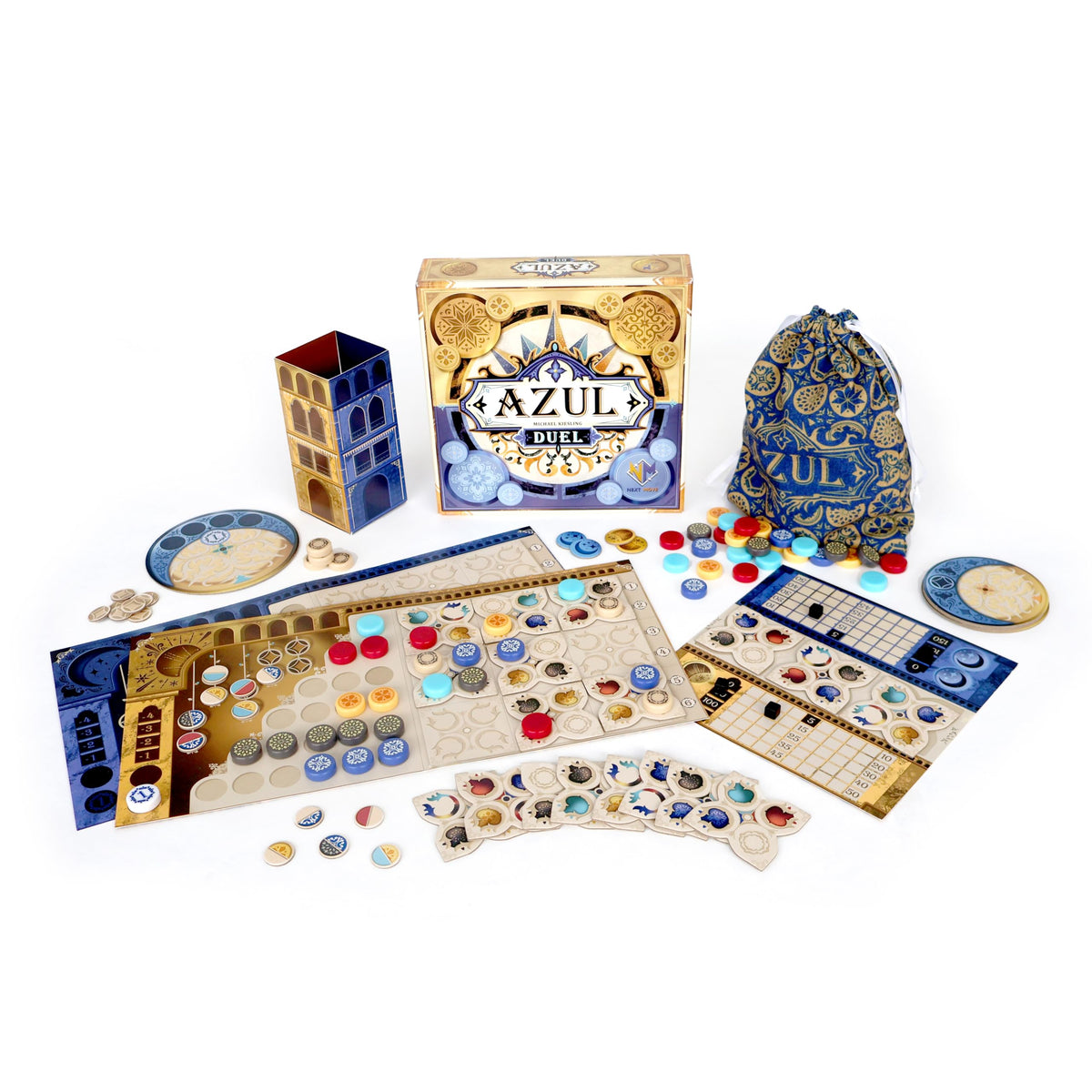Asmodee Azul Duel compact play area suits cozy game nights.