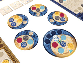 Asmodee Azul Duel mosaic art creates a striking tabletop centerpiece.