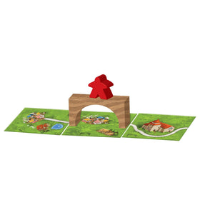 Asmodee Carcassonne castle-transforming tiles upgrade towns into grand castles for dynamic scoring.