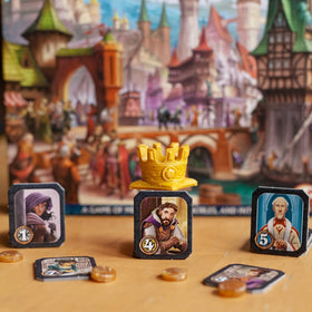 Asmodee Citadels Revised Edition setup supports 2-8 players in 30-60 minute sessions.