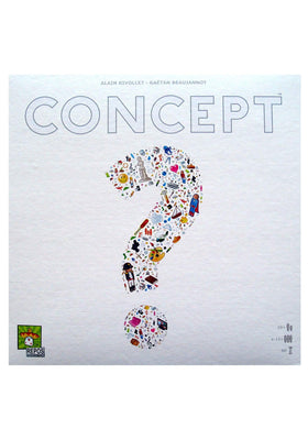 Asmodee Concept board icons depict universal symbols to inspire group guessing.