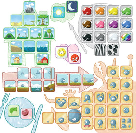 Asmodee Concept Kids Animals icons guide children to hint features visually during play.