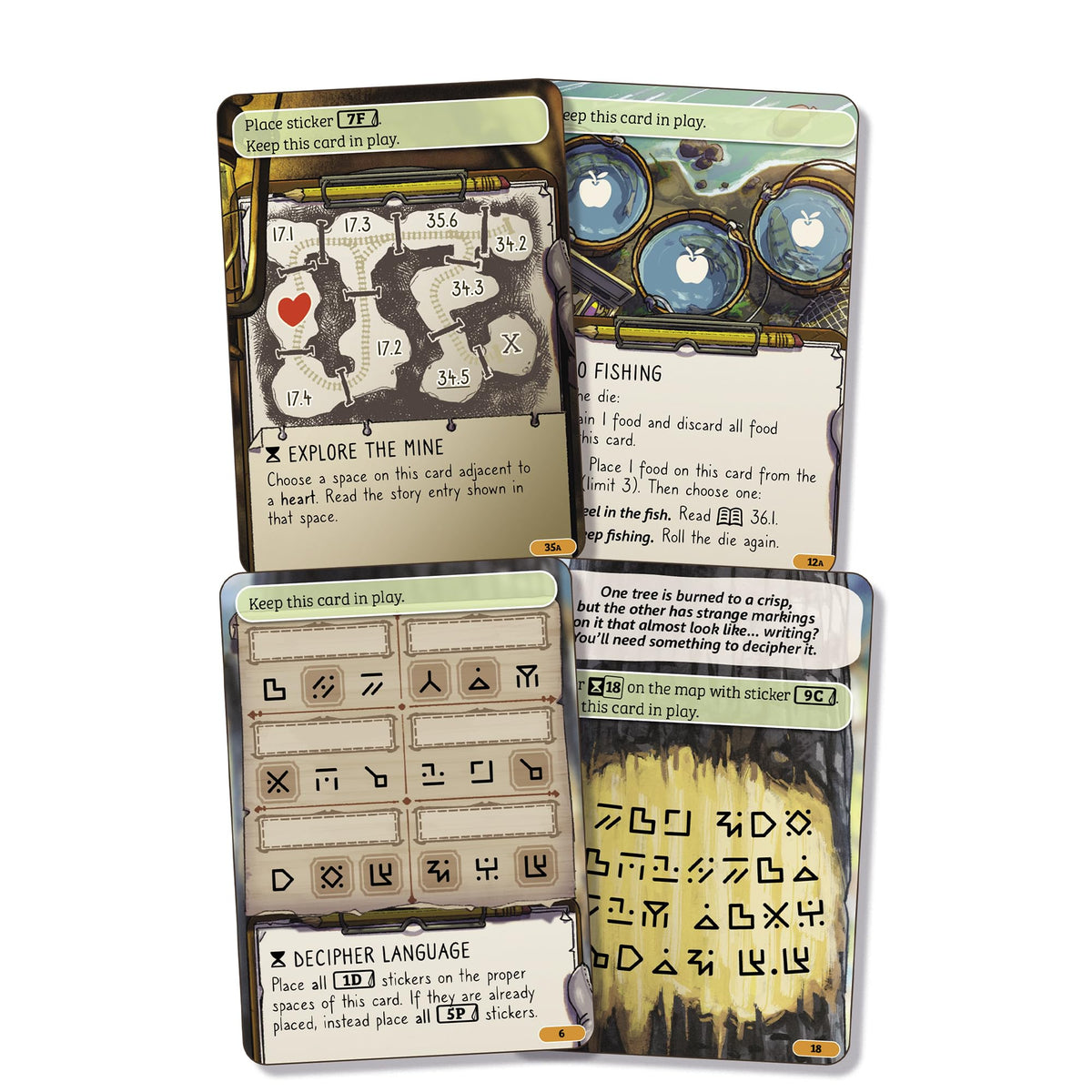 Asmodee Cozy Stickerville town-building visuals show evolving community.