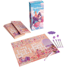 Asmodee Daydream cloud grid and dice enabling relaxed strategic play