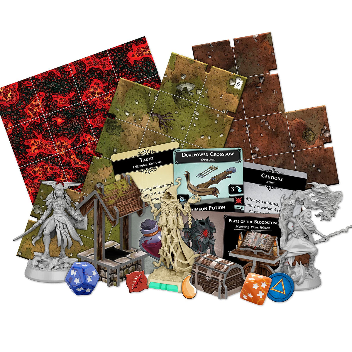 Asmodee Descent monster miniatures bring threats to life during co-op play.