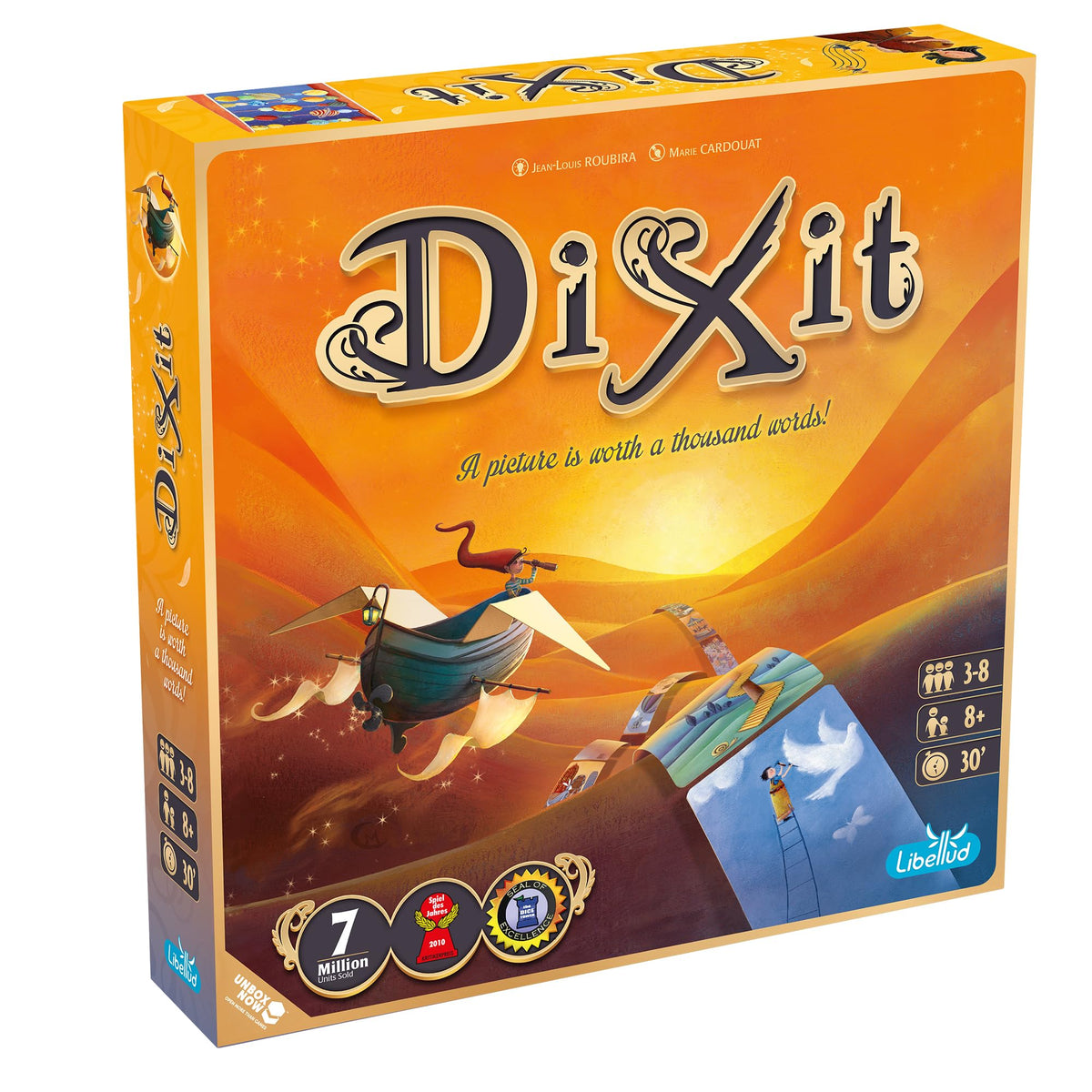Asmodee Dixit artwork cards show dreamlike illustrations fueling imaginative storytelling
