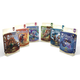 Asmodee Equinox Altered Beyond the Gates deck front showcases six factions for immersive exploration