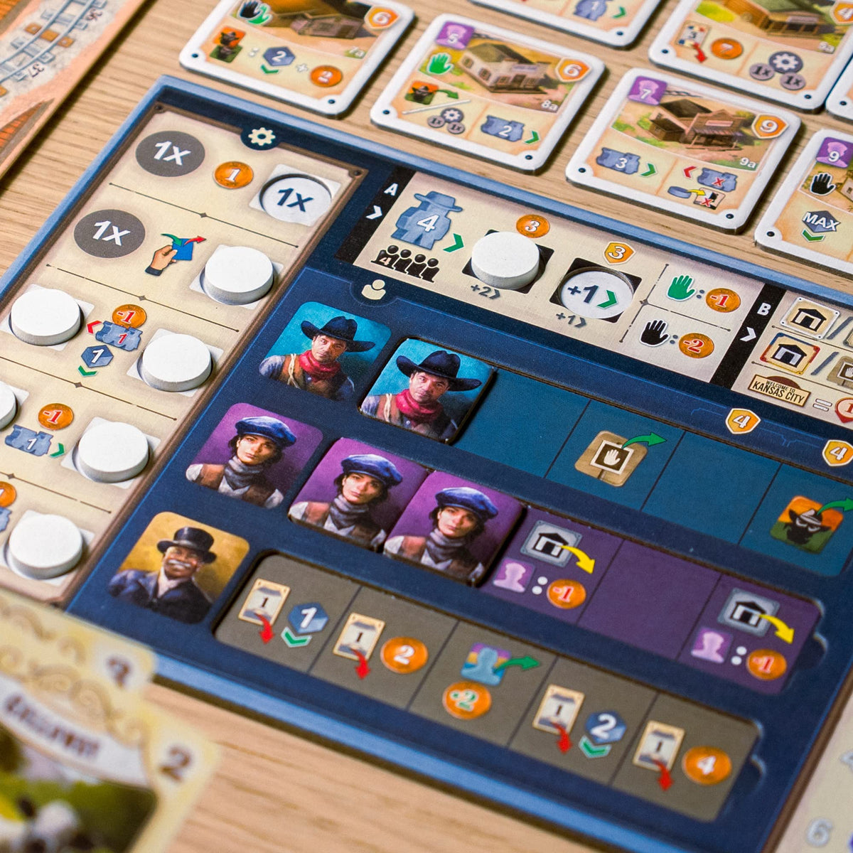 Asmodee Great Western Trail 2nd Edition game board with routes for cattle drives and trains