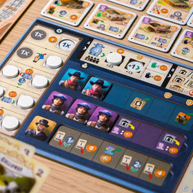 Asmodee Great Western Trail 2nd Edition game board with routes for cattle drives and trains