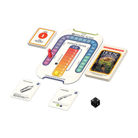 Asmodee House of Danger components laid out for group play and quick setup