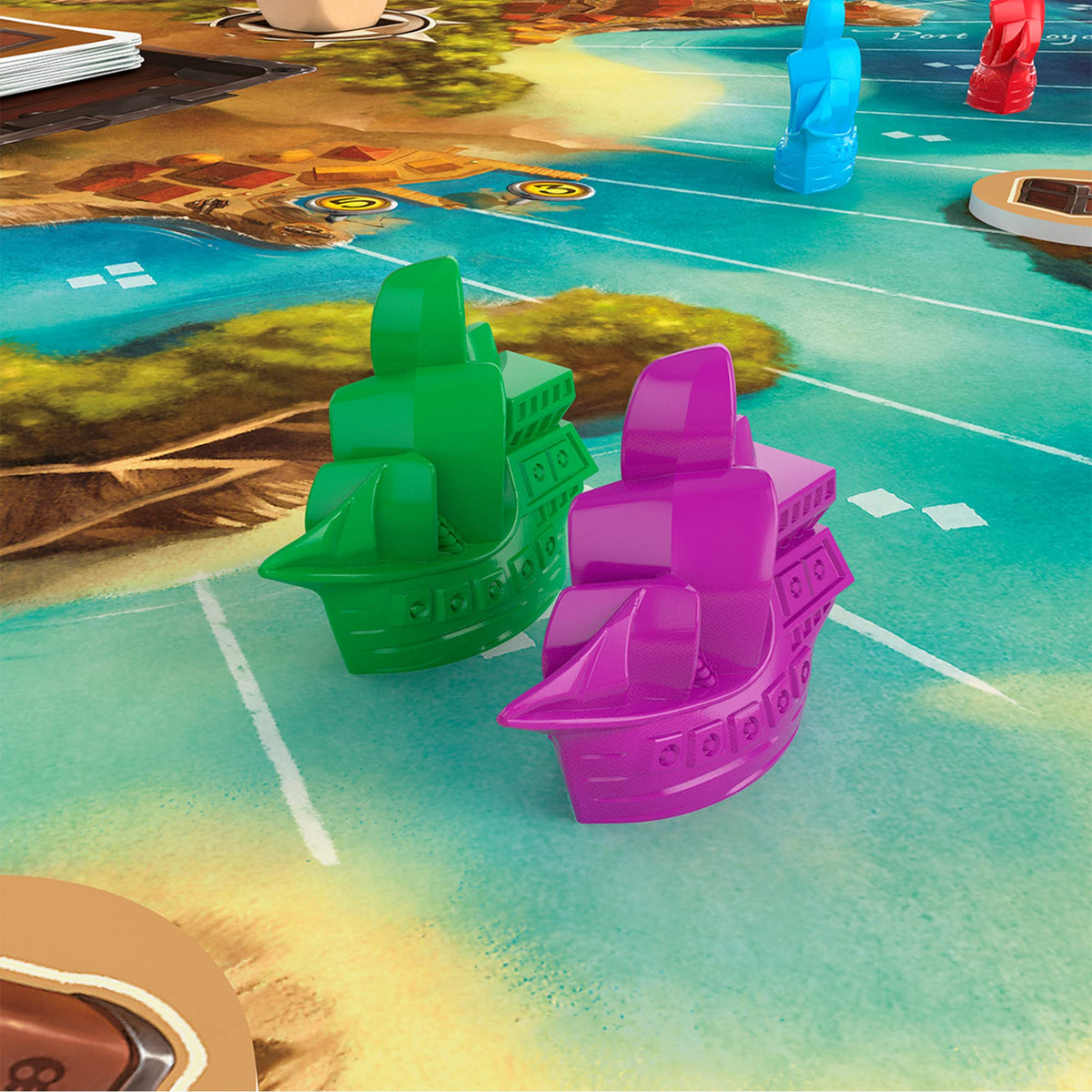 Asmodee Jamaica board game action cards, quick-learning tools for dynamic turns.