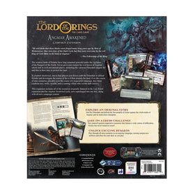 Asmodee The Lord of the Rings Angmar Awakened components, detailed cards and lore for immersive play.