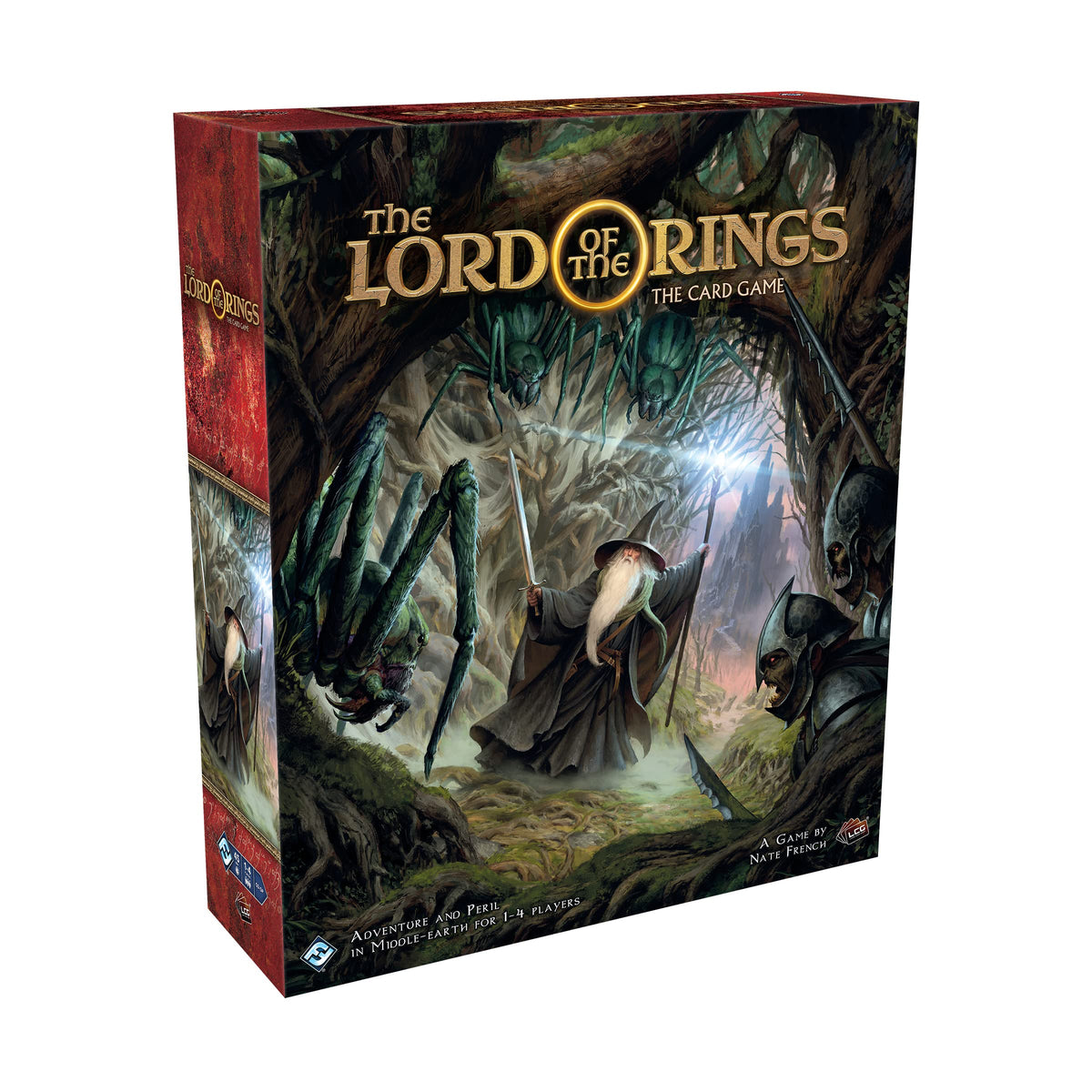 Asmodee The Lord of the Rings Card Game Revised Core Set box, ideal for cooperative adventures.