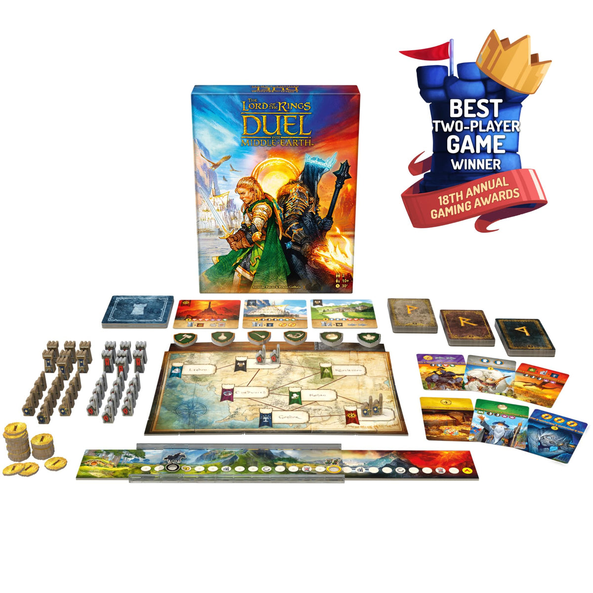 Asmodee The Lord of the Rings: Duel for Middle-earth chapter play visuals hint at evolving strategy.