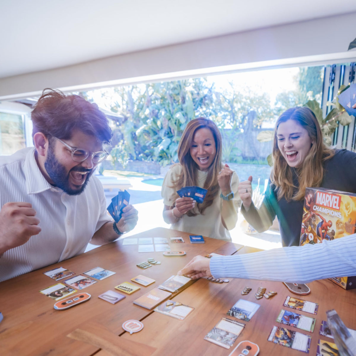 Asmodee Marvel Champions Civil War expansion modular scenarios offer endless tactical setups.