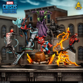 Asmodee Marvel Crisis Protocol Spider-Man Noir miniature combining ranged and brawler styles